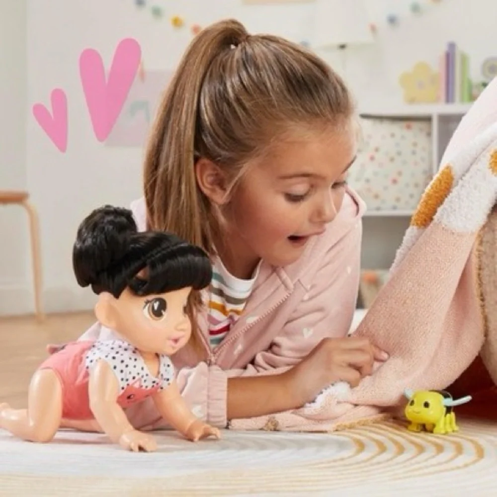 New Baby Alive Crawl 'n Play Katie Kat Doll Electronic 40+ Adorable Sound Age 3+